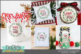 Farmhouse Wreath Wordart Christmas Clipart