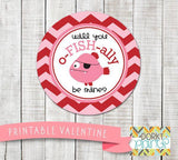 Fish Valentine Circle Tags Holiday Printables