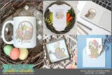 Floral Easter Baskets and Eggs Spring Clipart - Dorky Doodles