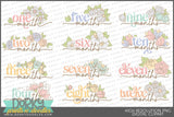 Floral Monthly Milestone Babies Clipart - Dorky Doodles