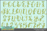 Floral Vine Alphabet Clipart
