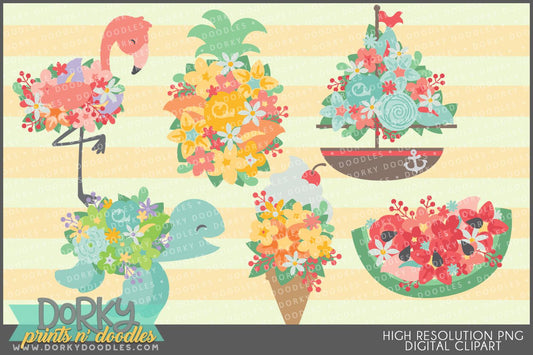 Flower Body Summer Clipart