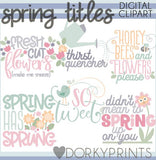 Flower Titles Spring Clipart