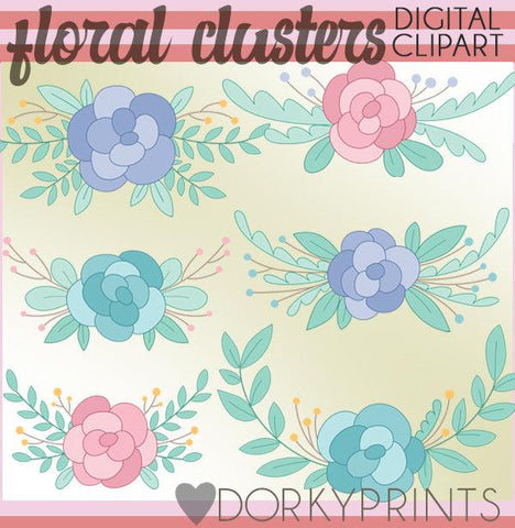 Flowers and Laurels Spring Clipart