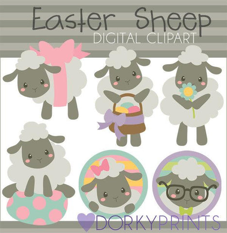 Fluffy Sheep Spring Clipart