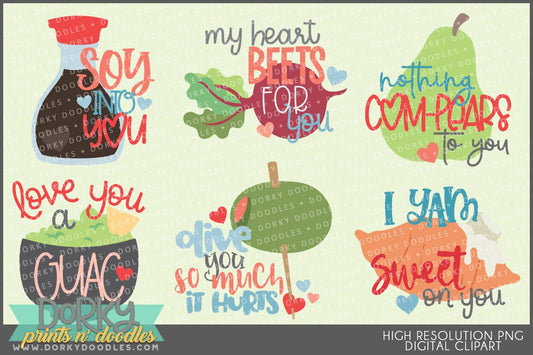 Food Puns Valentine Clipart