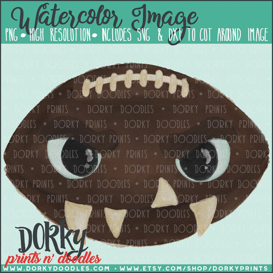 Football Monster Watercolor PNG
