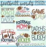 Football Words Clipart