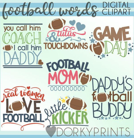 Football Words Clipart