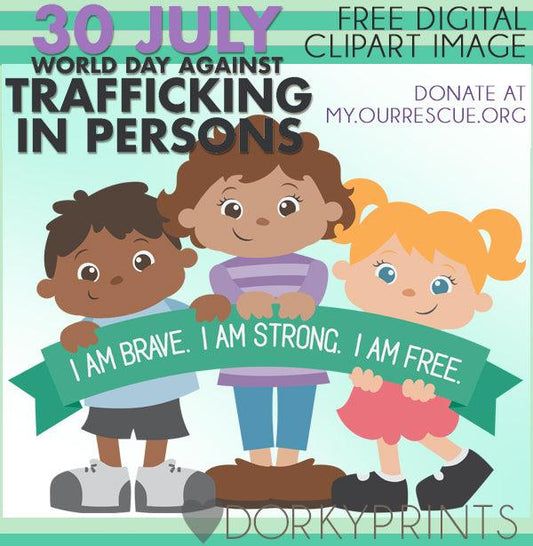 Free World Day Against Trafficking in Persons Digital Clipart Image