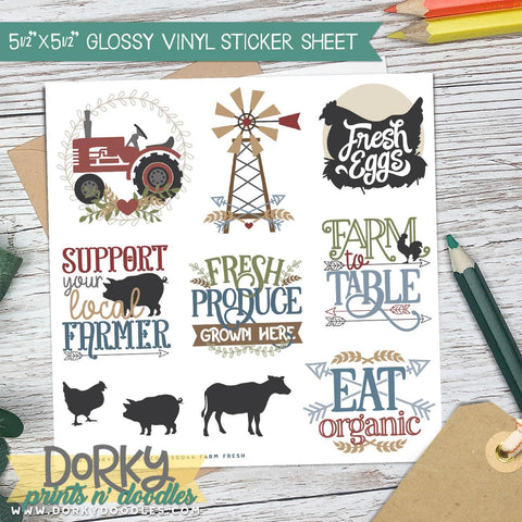 Fresh Farmhouse Stickers Sheet