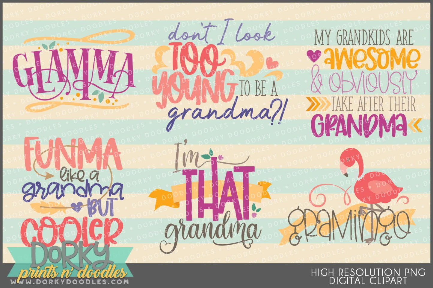 Fun Grandma Wordart Clipart