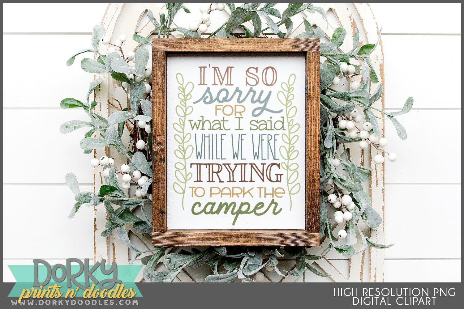 Funny Camping Sayings Clipart - Dorky Doodles