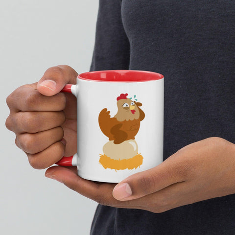 Funny Chicken Mug - Different Chickens on Each Side - Dorky Doodles