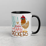 Funny Chicken Mug with Color Inside - Dorky Doodles