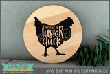 Funny Farmhouse Chicken DXF and SVG Cuttable Files - Dorky Doodles