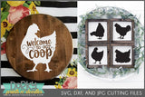 Funny Farmhouse Chicken DXF and SVG Cuttable Files - Dorky Doodles