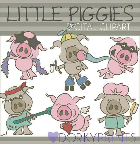 Funny Pig Animals Clipart