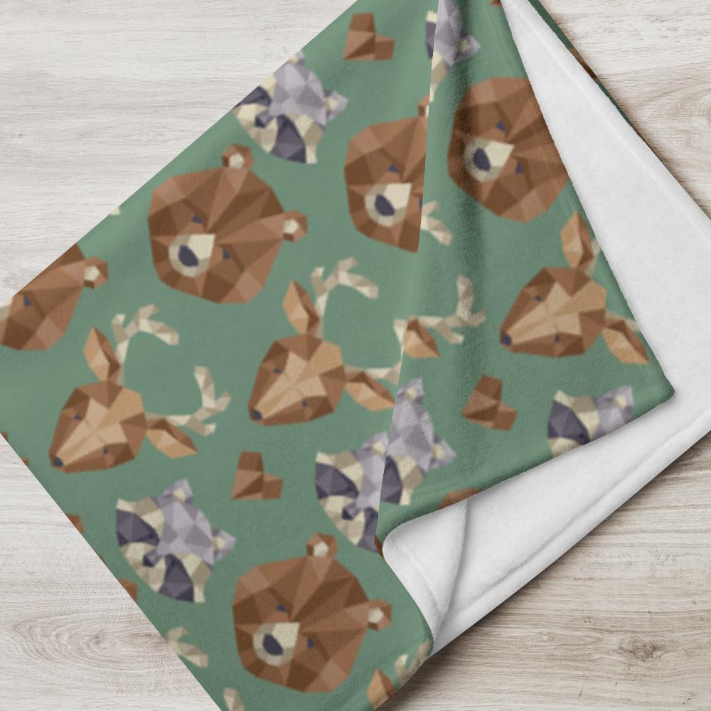 Geometric Animals Throw Blanket