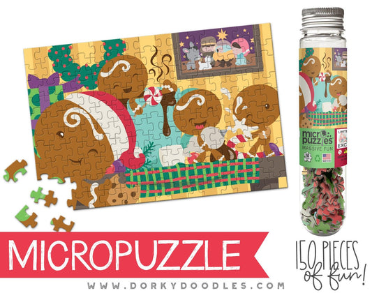 Gingerbread Christmas Micro Puzzle - Dorky Doodles