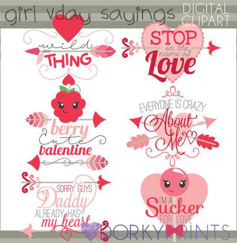 Girl Sayings Valentine Clipart
