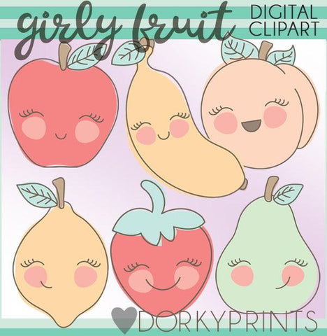 Girly Fruit Food Clipart