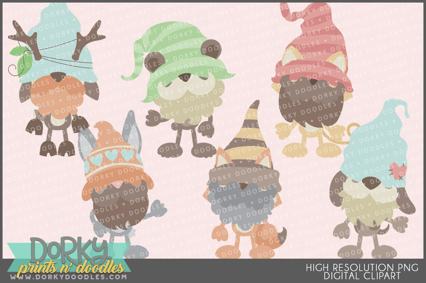 Gnome Animals Clipart