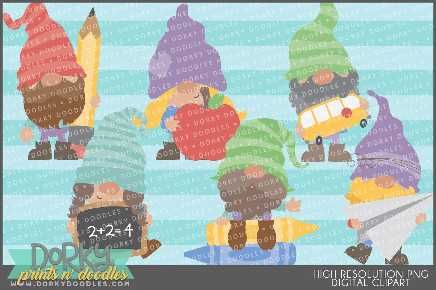 Gnome Back to School Clipart