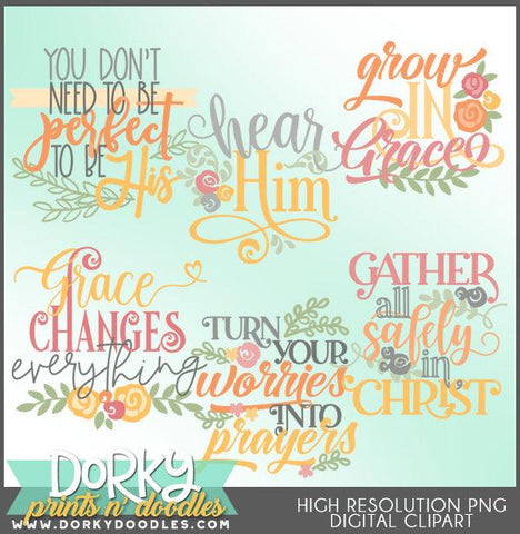 Grace Words and Titles Clipart