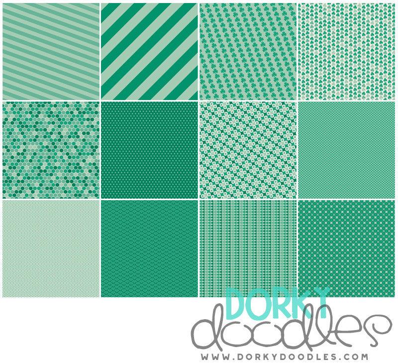 Green Digital Paper Pack