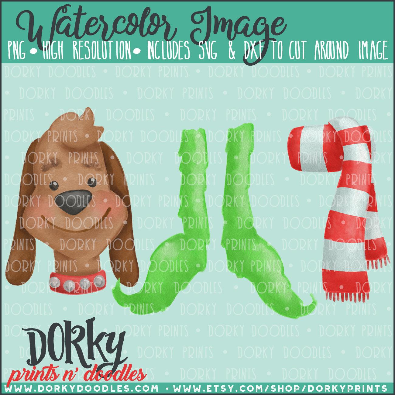 Grumpy Christmas Trio Watercolor PNG