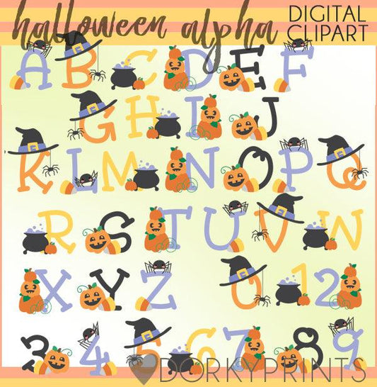 Halloween Alphabet Clipart