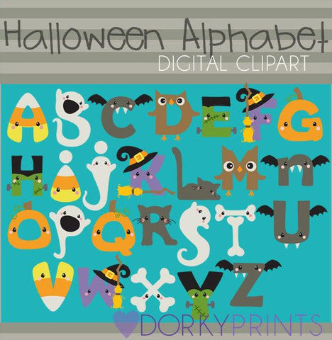 Halloween Alphabet Clipart