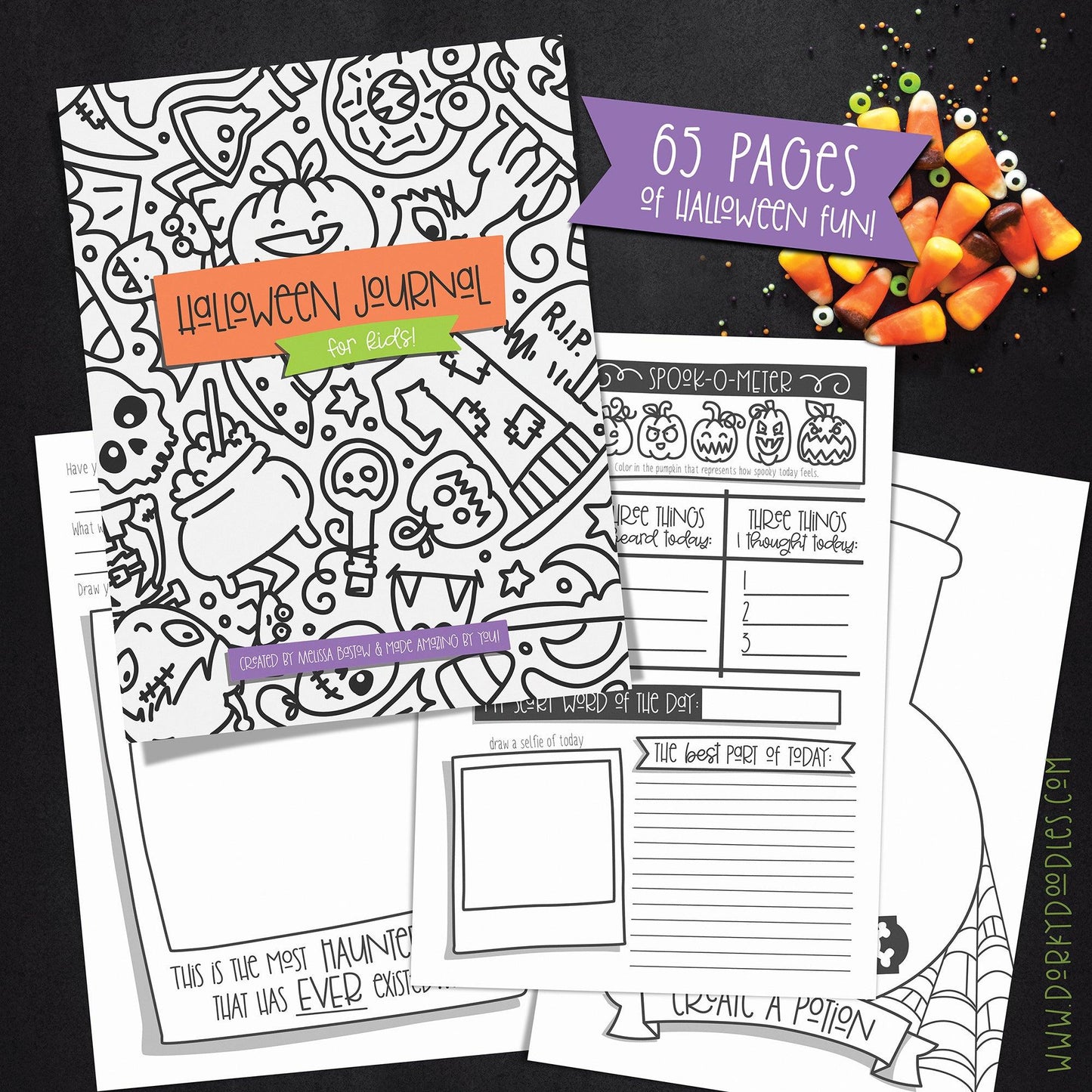 Halloween Journal and Activity Book for Kids - Holiday Printables - Dorky Doodles