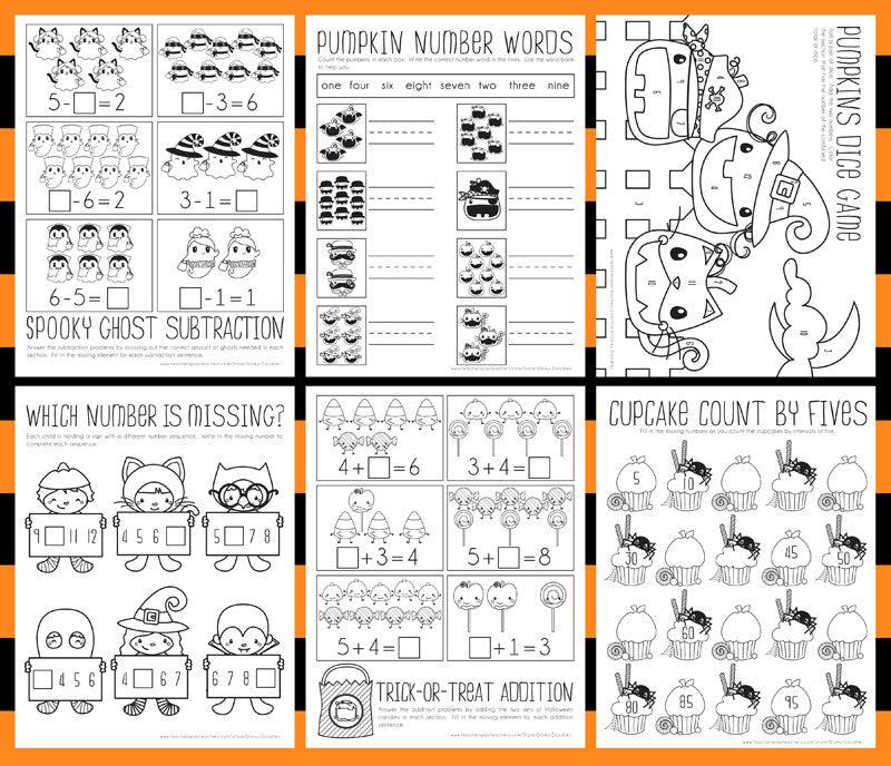 Halloween Math Worksheets Learning Printables