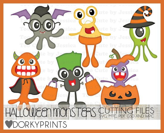 Halloween Monsters Cuttable Files