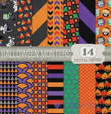 Halloween Monsters Digital Paper Pack