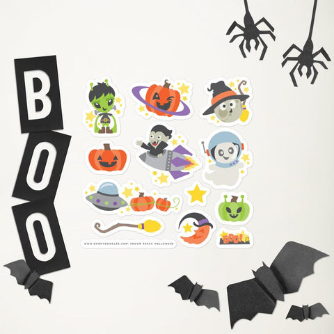 Halloween Space Sticker Sheet