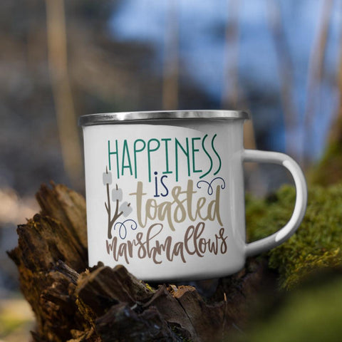 Happiness is Toasted Marshmallows Enamel Mug