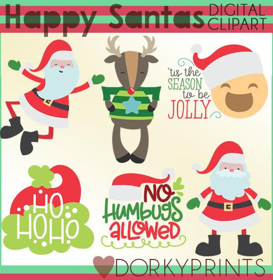 Happy Santa Christmas Clipart