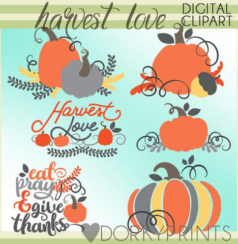 Harvest Love Thanksgiving Clipart