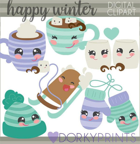 Hat and Mittens Christmas Clipart