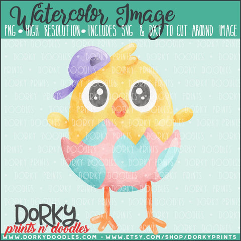Hatching Chick Watercolor PNG