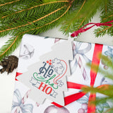 Ho Ho Ho Wooden Christmas Tree Ornament and Magnet - Dorky Doodles