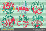 Holiday Cheer Circle Designs Christmas Clipart