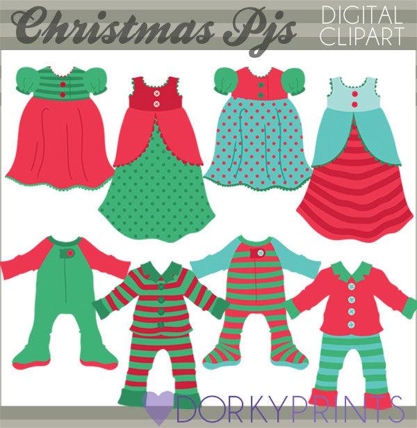 Holiday Pajamas Christmas Clipart