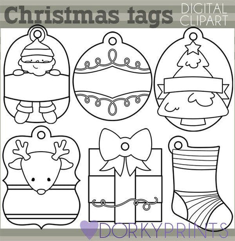 Holiday Tags 2 Christmas Clipart