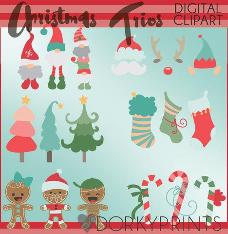 Holiday Trios Christmas Clipart