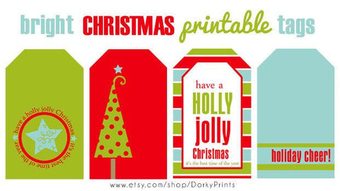 Holly Jolly Christmas Tags Holiday Printables