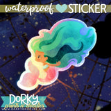 Holographic Mermaid Large Waterproof Sticker - Dorky Doodles